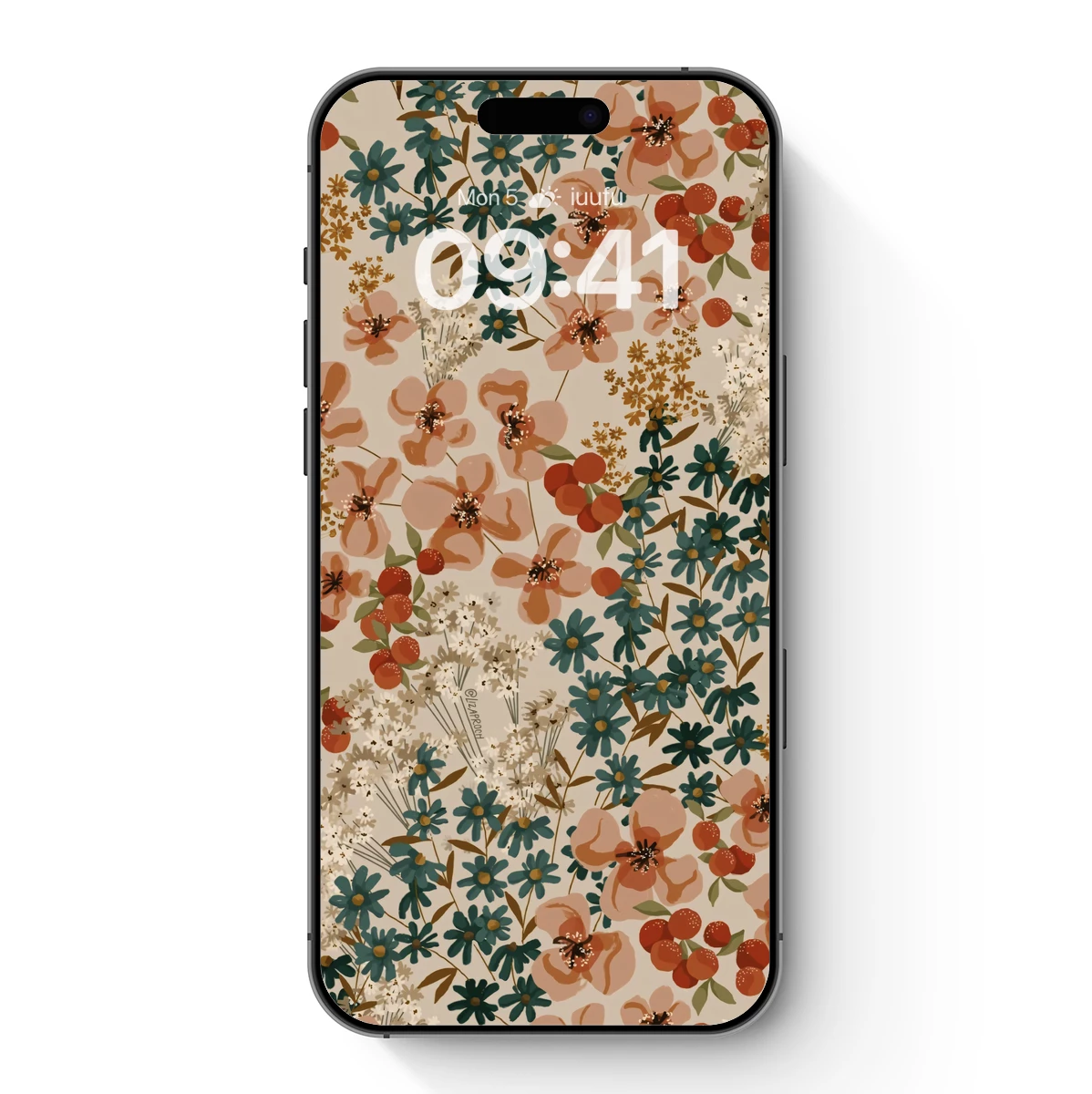 Blossom Symphony: Teal & Blush Floral Harmony