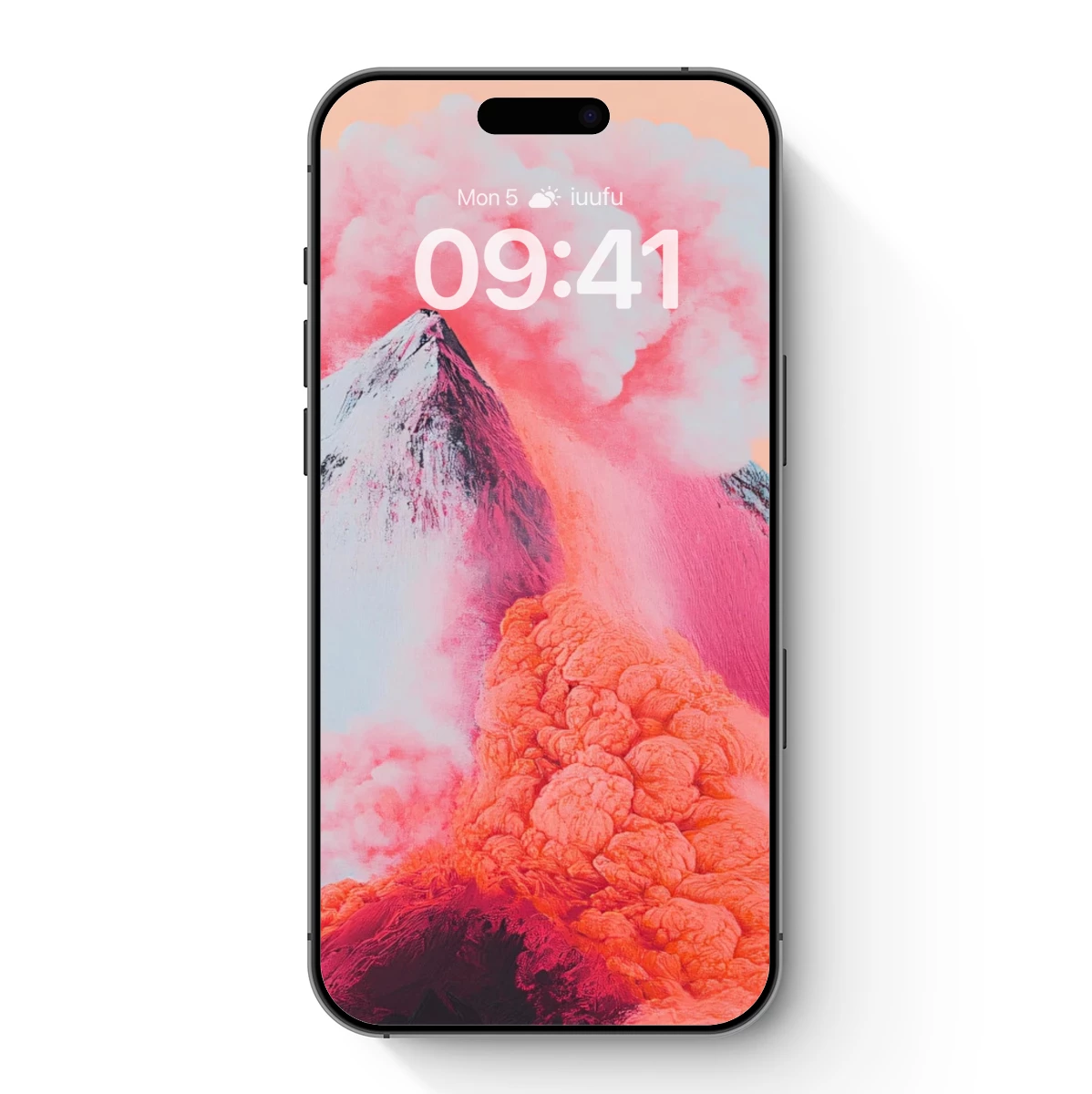 Fiery Peak: Surreal Volcano Eruption in Pastel Hues Fiery Peak: Surreal Volcano Eruption in Pastel Hues