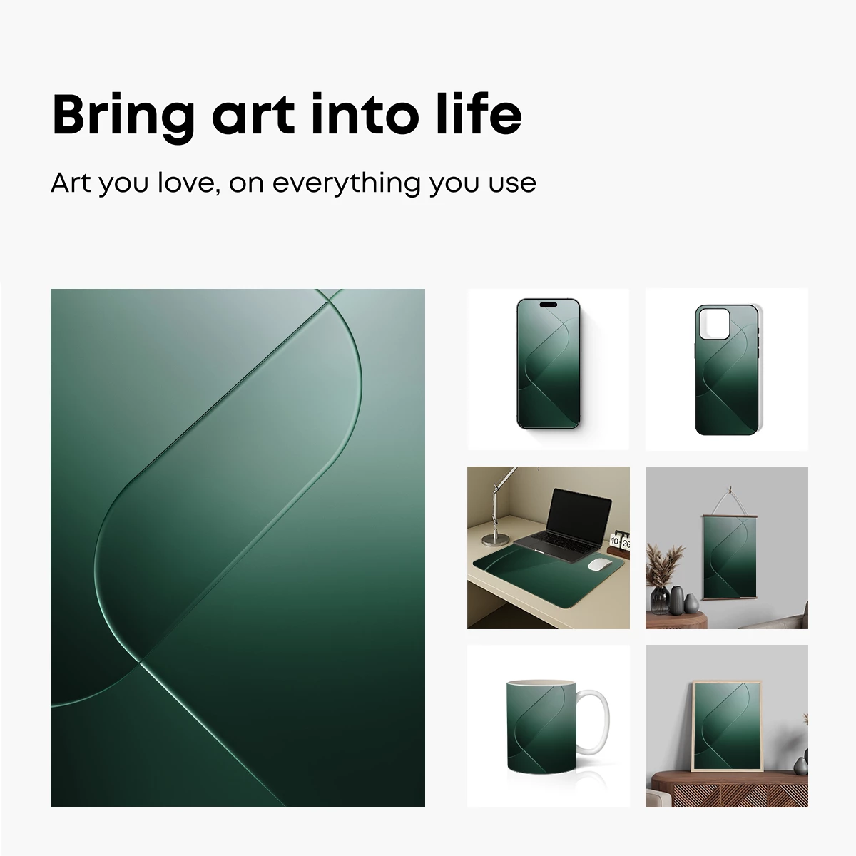 Ethereal Green Curves: A Digital Zen - Image 2