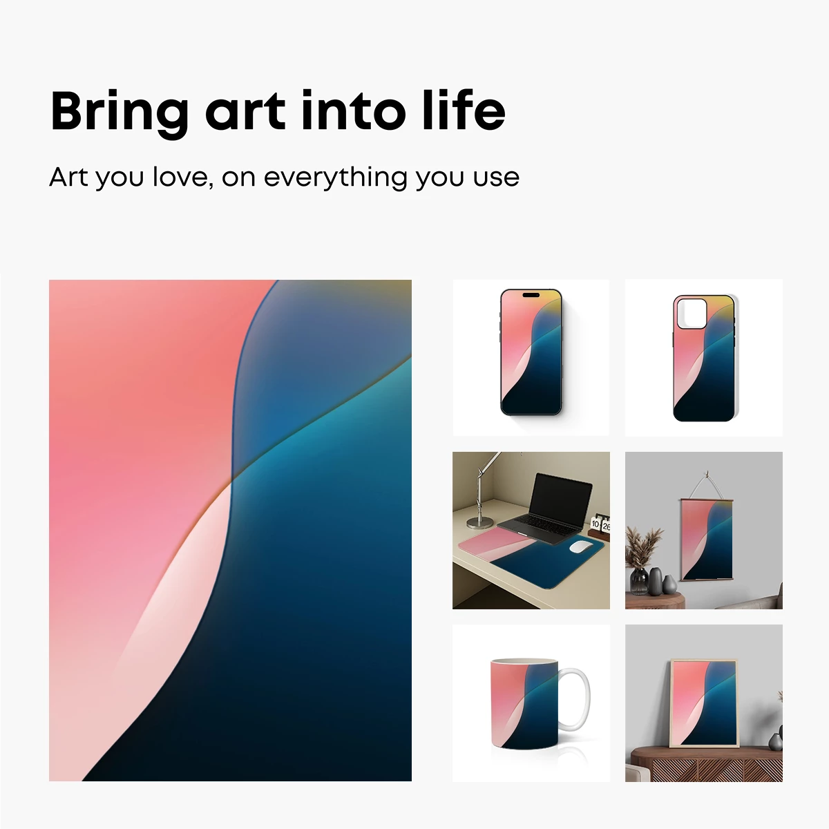 Fluid Gradient Elegance: Abstract Curves in Harmony - Image 2