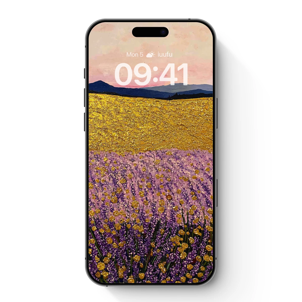 Golden Sunset Over Lavender Fields