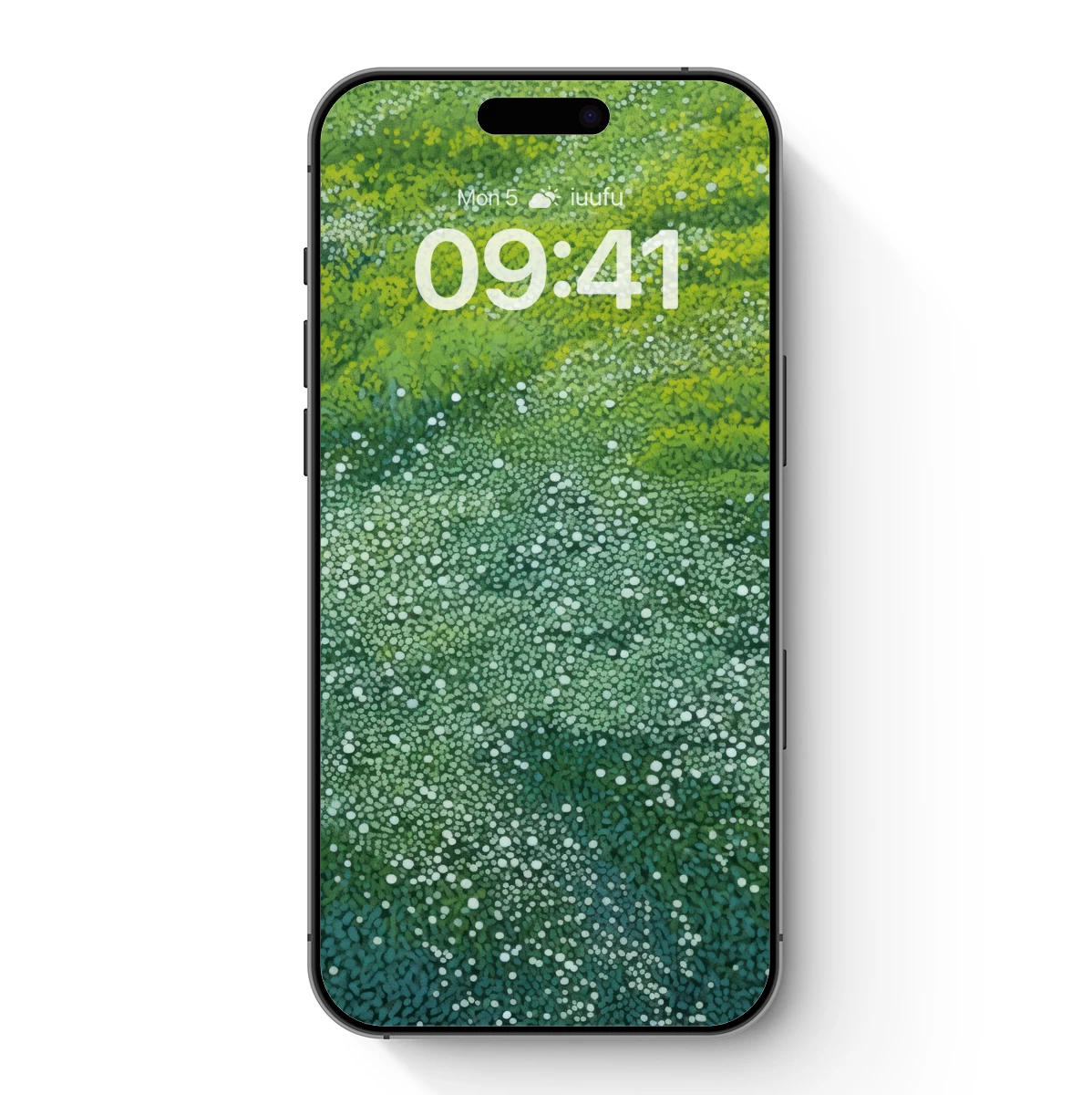 Dot Matrix Oasis: Green Gradient Harmony