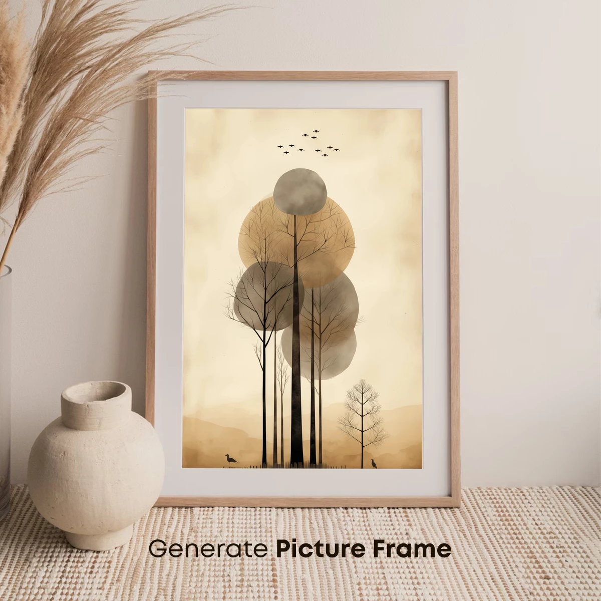 Ethereal Forest Circles: A Minimalist Odyssey - Image 7