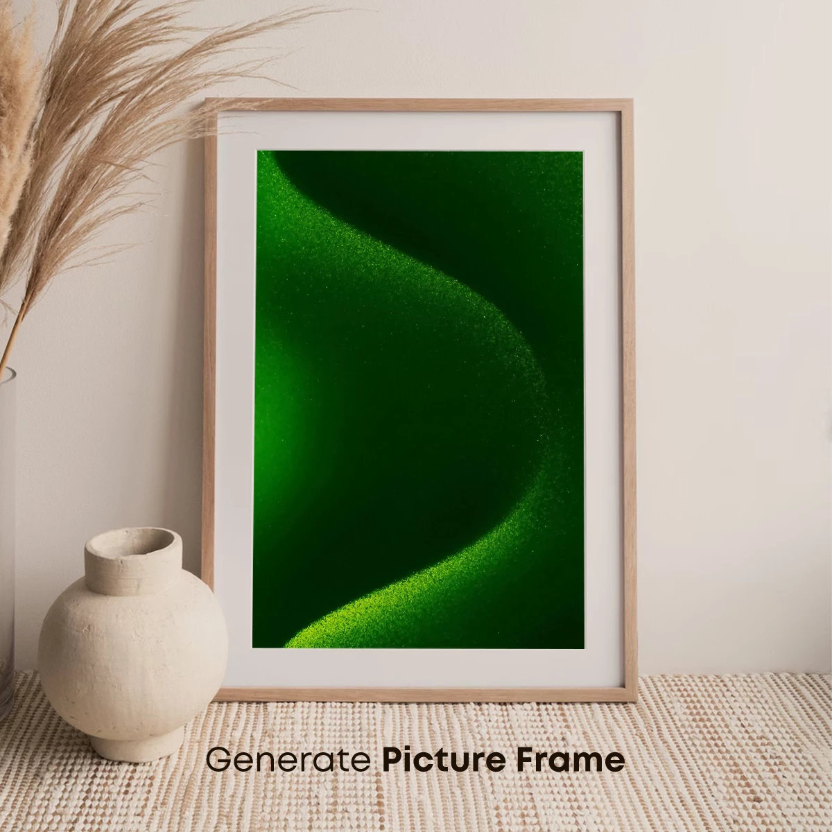 Emerald Whispers: Abstract Green Curves - Image 7