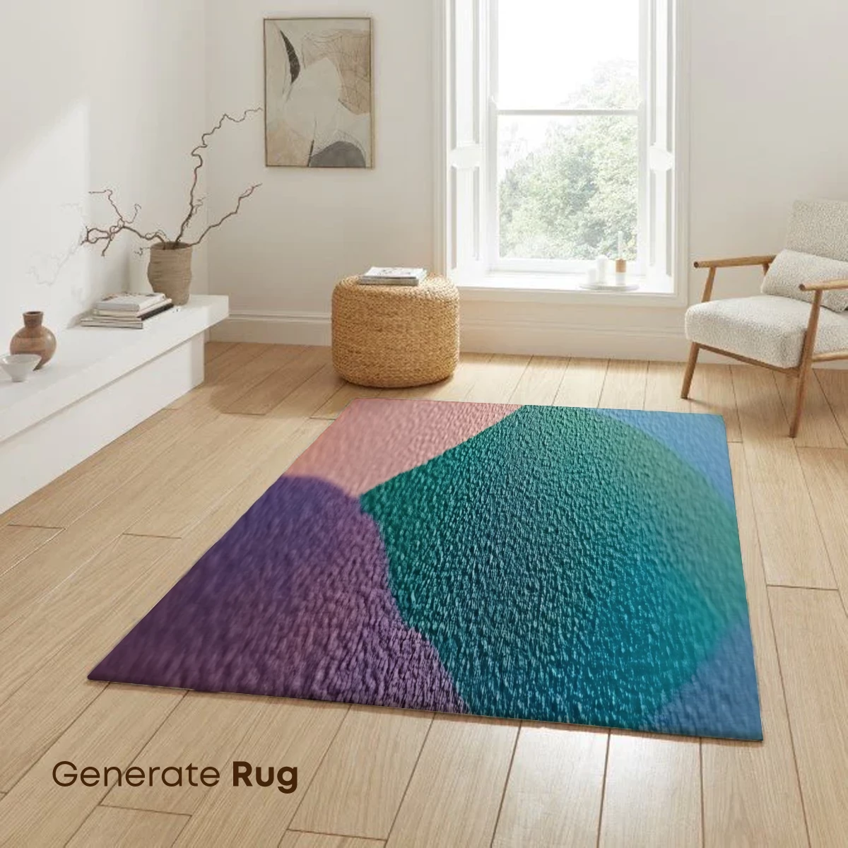 Abstract Color Fusion: Textured Rainbow Waves - Image 6