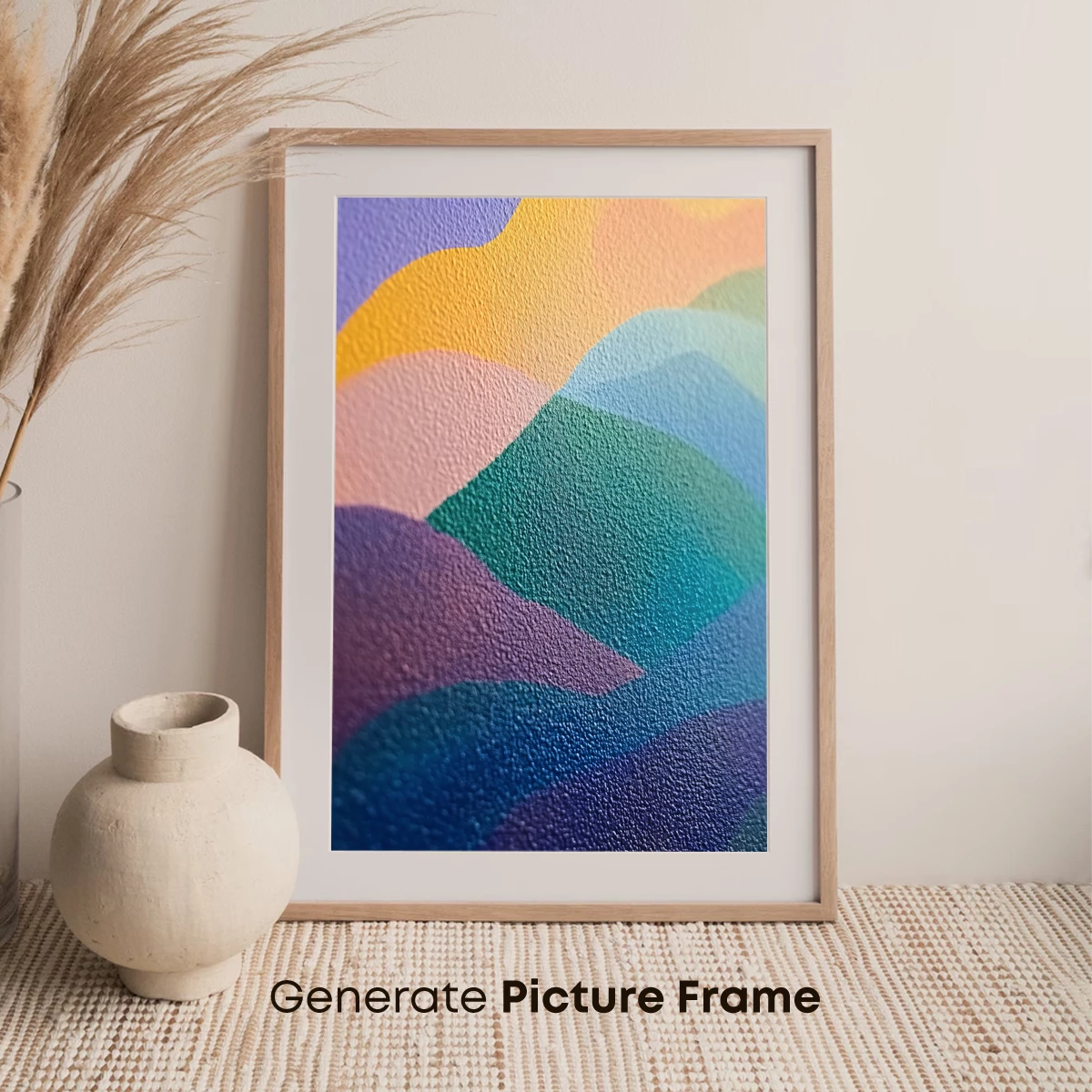 Abstract Color Fusion: Textured Rainbow Waves - Image 7