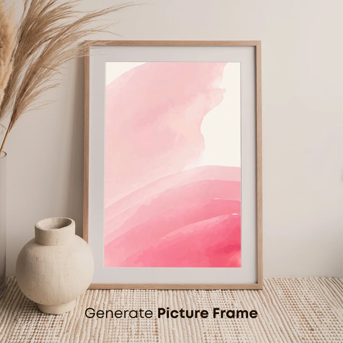 Blush Waves: Abstract Watercolor Flow - Image 7