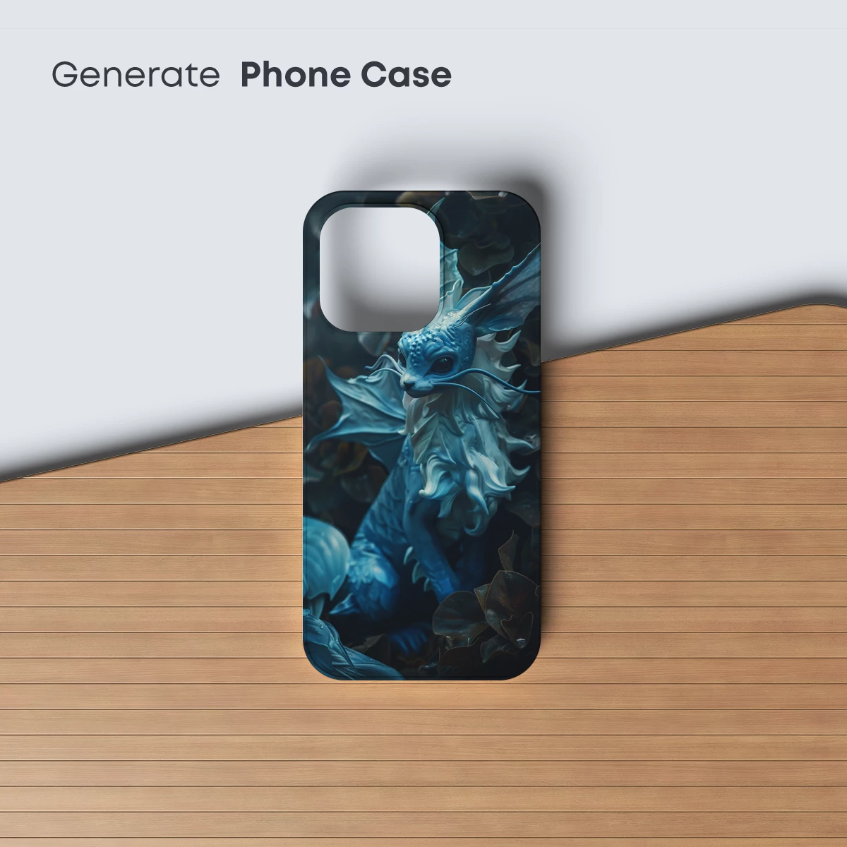 Ethereal Blue Dragon in Mystical Forest - Image 3