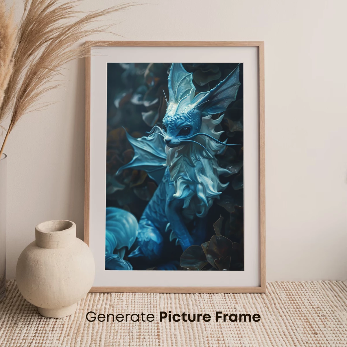 Ethereal Blue Dragon in Mystical Forest - Image 7