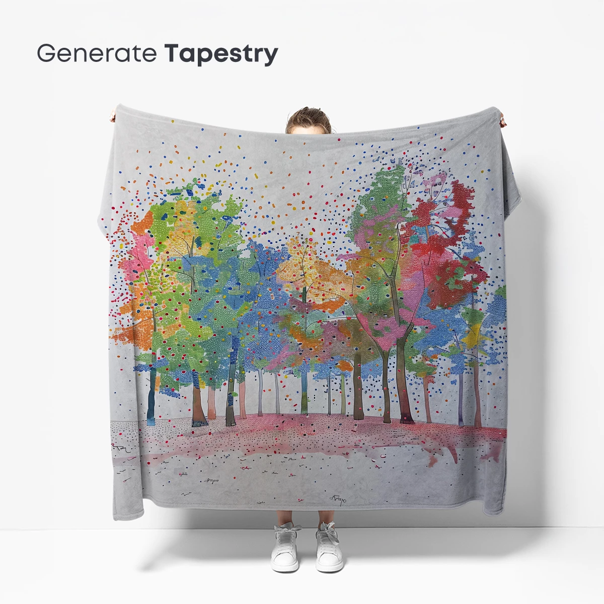 Confetti Forest: A Vibrant Pointillist Wonderland - Image 5