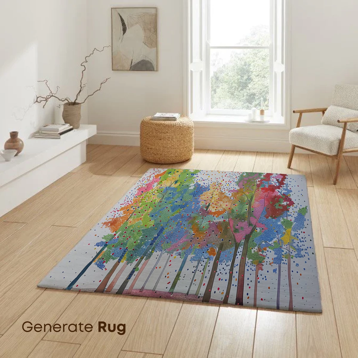 Confetti Forest: A Vibrant Pointillist Wonderland - Image 6