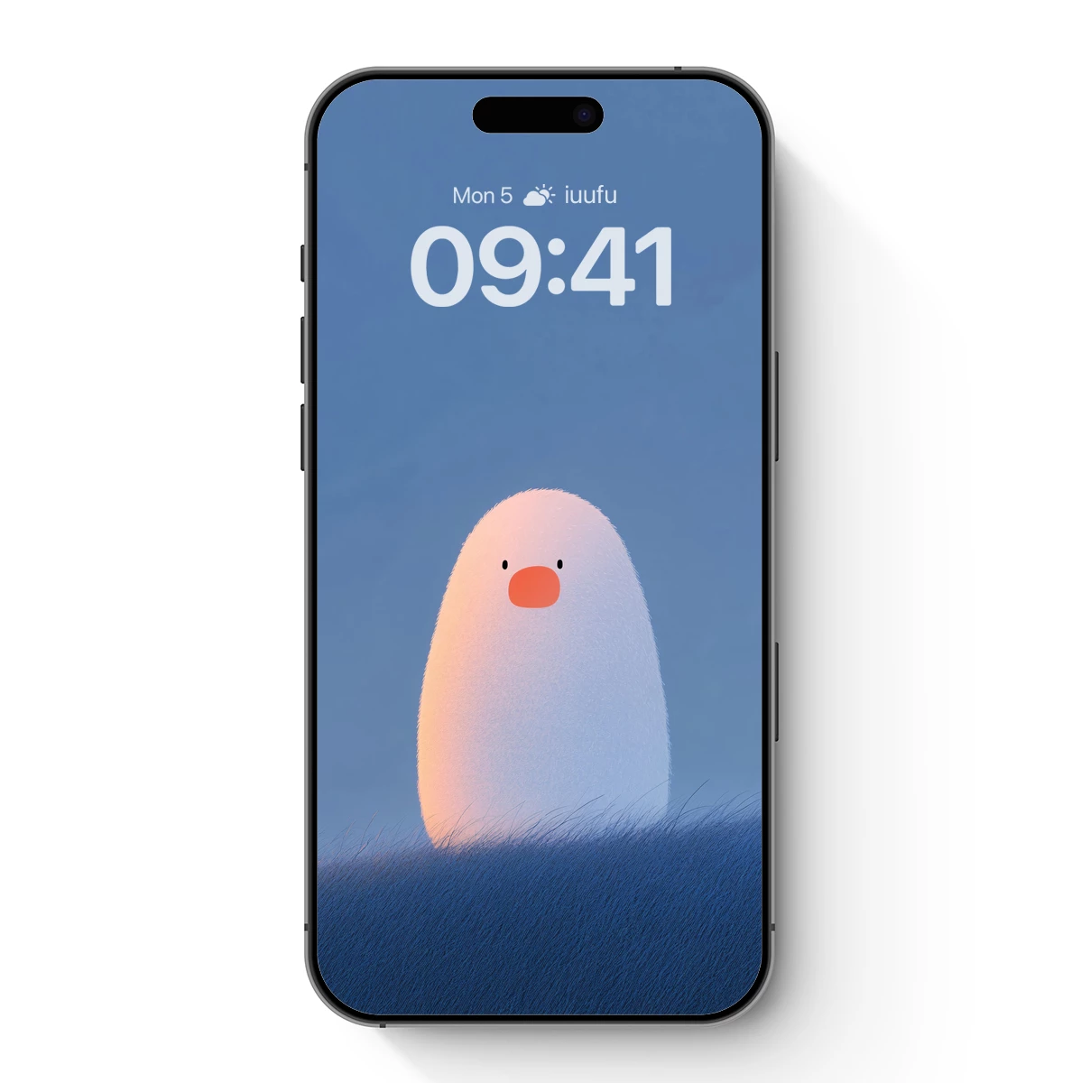 Fuzzy Friend in Blue Haze