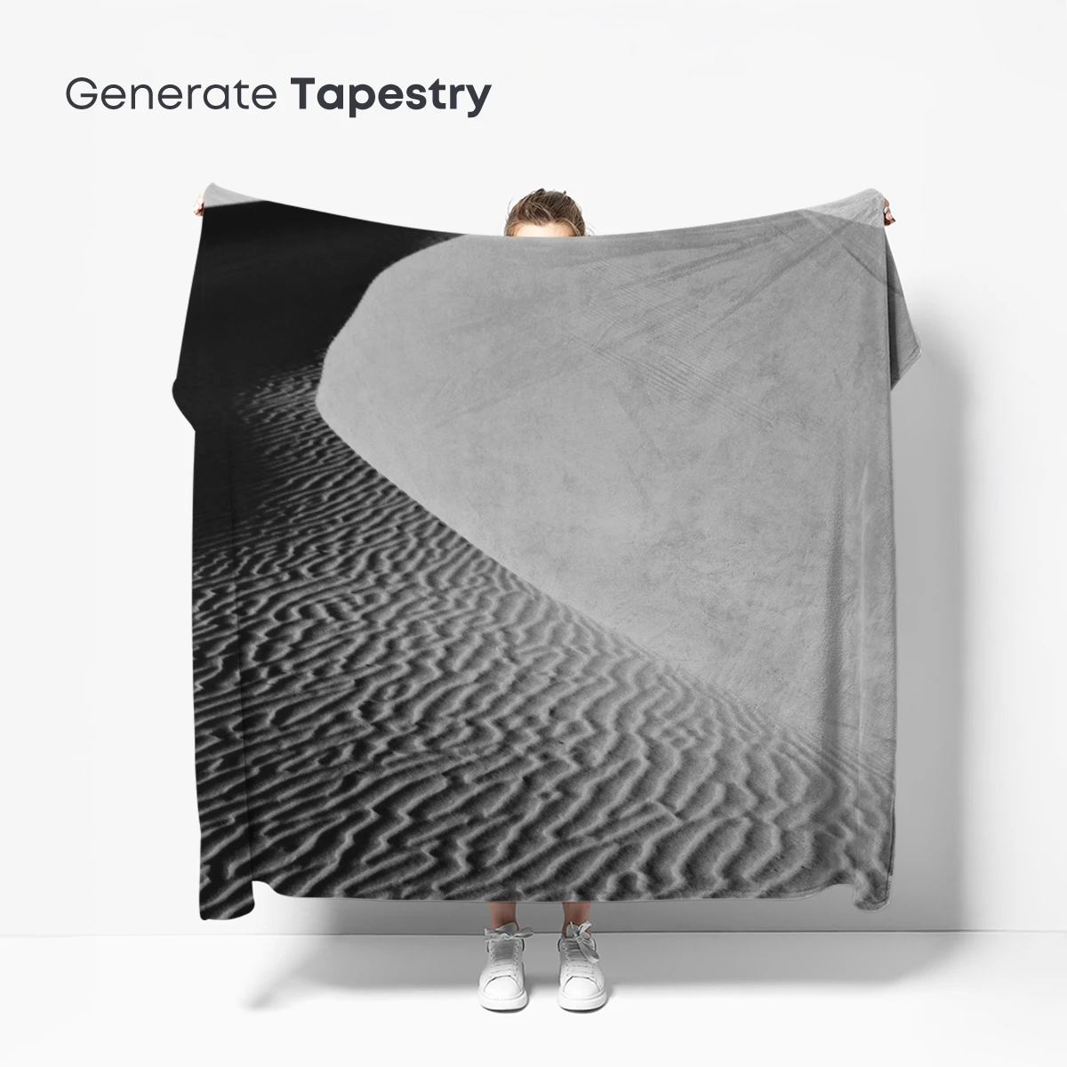 Desert Symphony: Ripples of Sand in Monochrome - Image 5