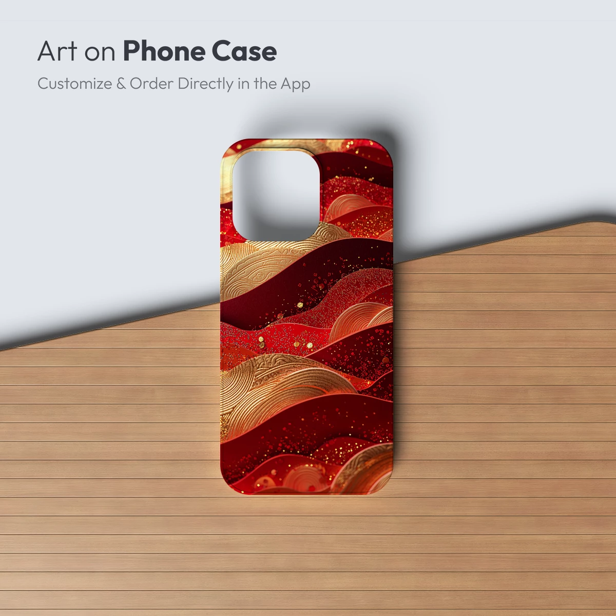 Golden Waves in Crimson Depths - Image 2