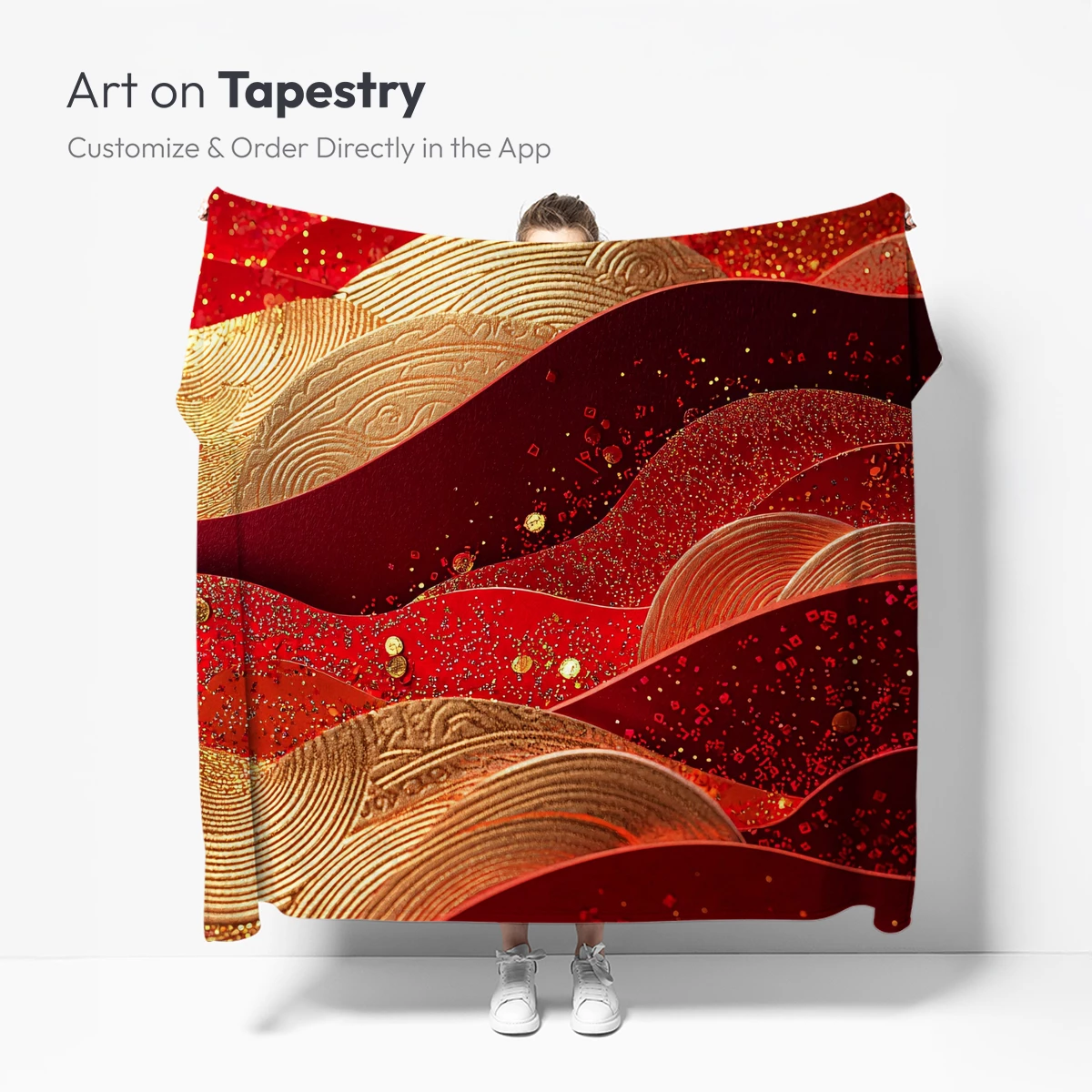 Golden Waves in Crimson Depths - Image 4