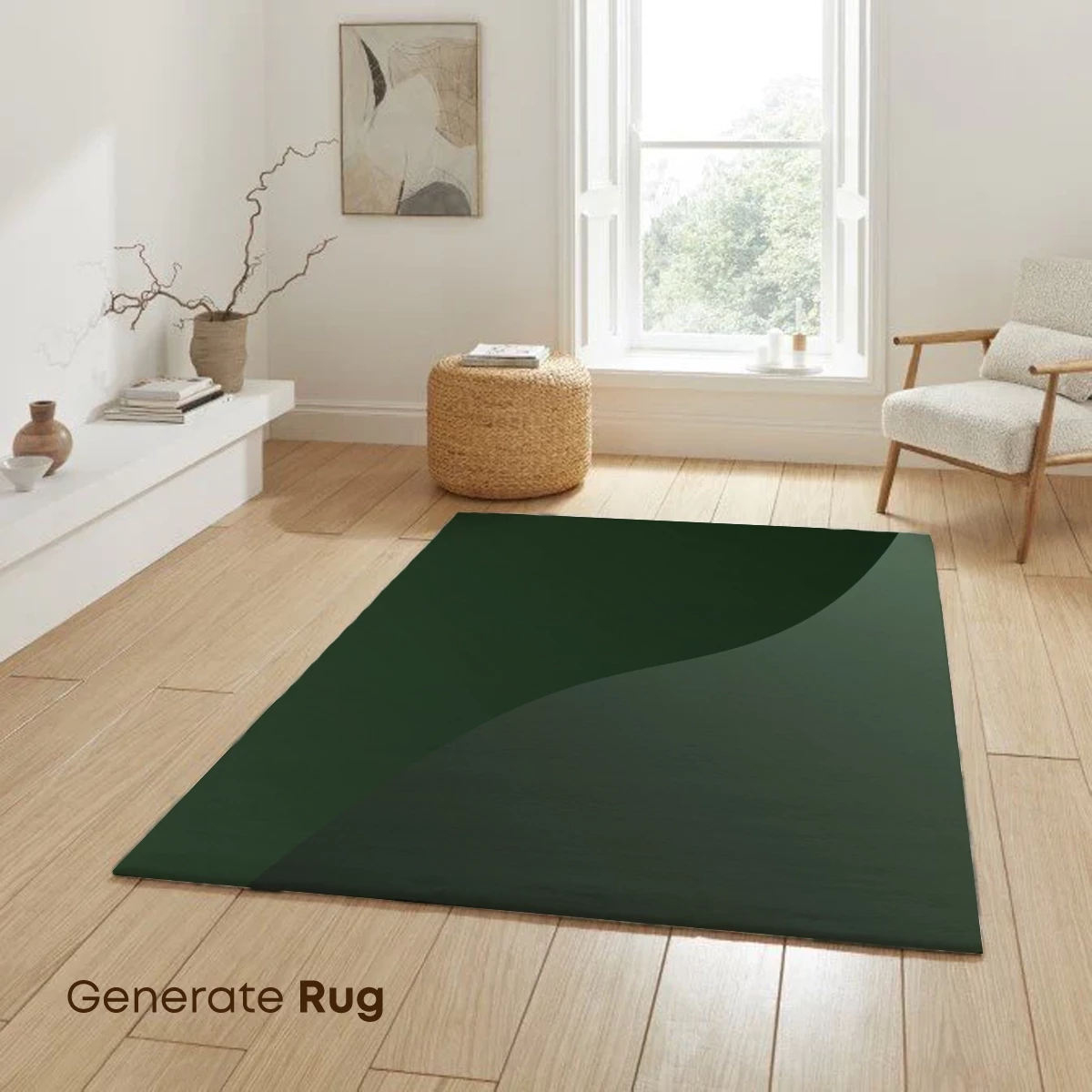 Ethereal Green Shadows: A Dance of Light and Form - Image 6