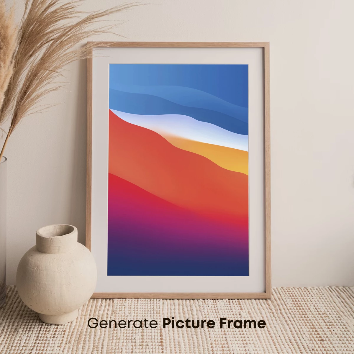 Abstract Horizon Fusion: Colorful Waves in Motion - Image 7