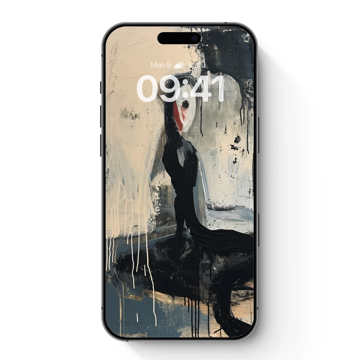 Abstract Solitude: Enigmatic Figure in Monochrome Depths