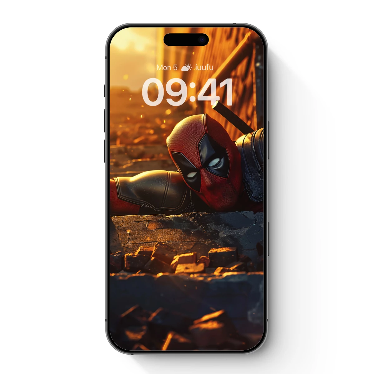 Deadpool's Sunset Solitude: Urban Warrior Reflections