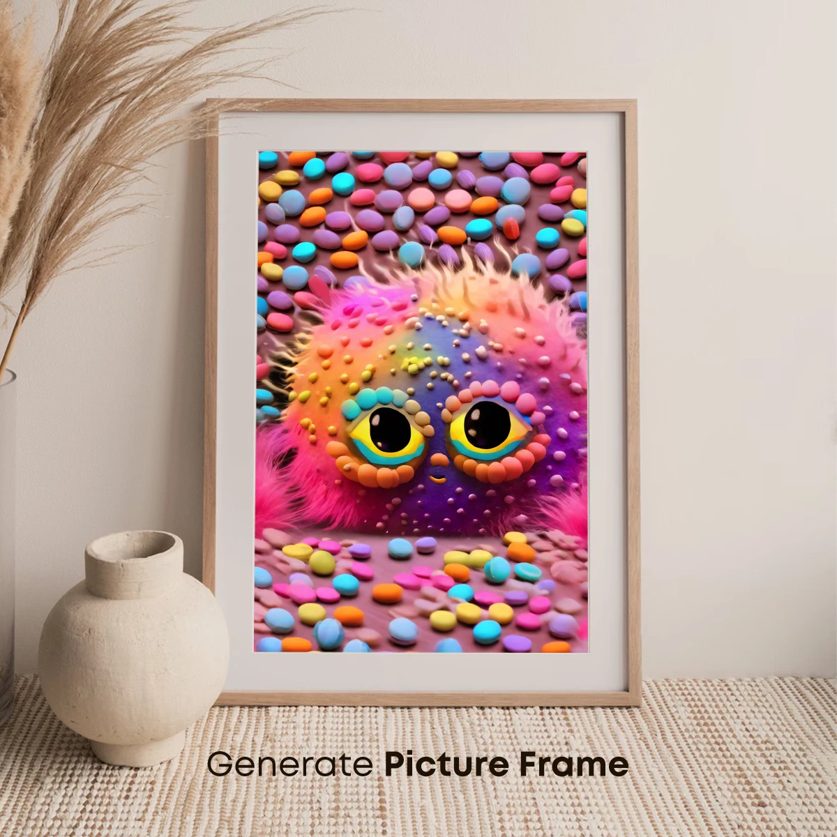 Candy-Eyed Creature in a Sweet Wonderland - Image 7
