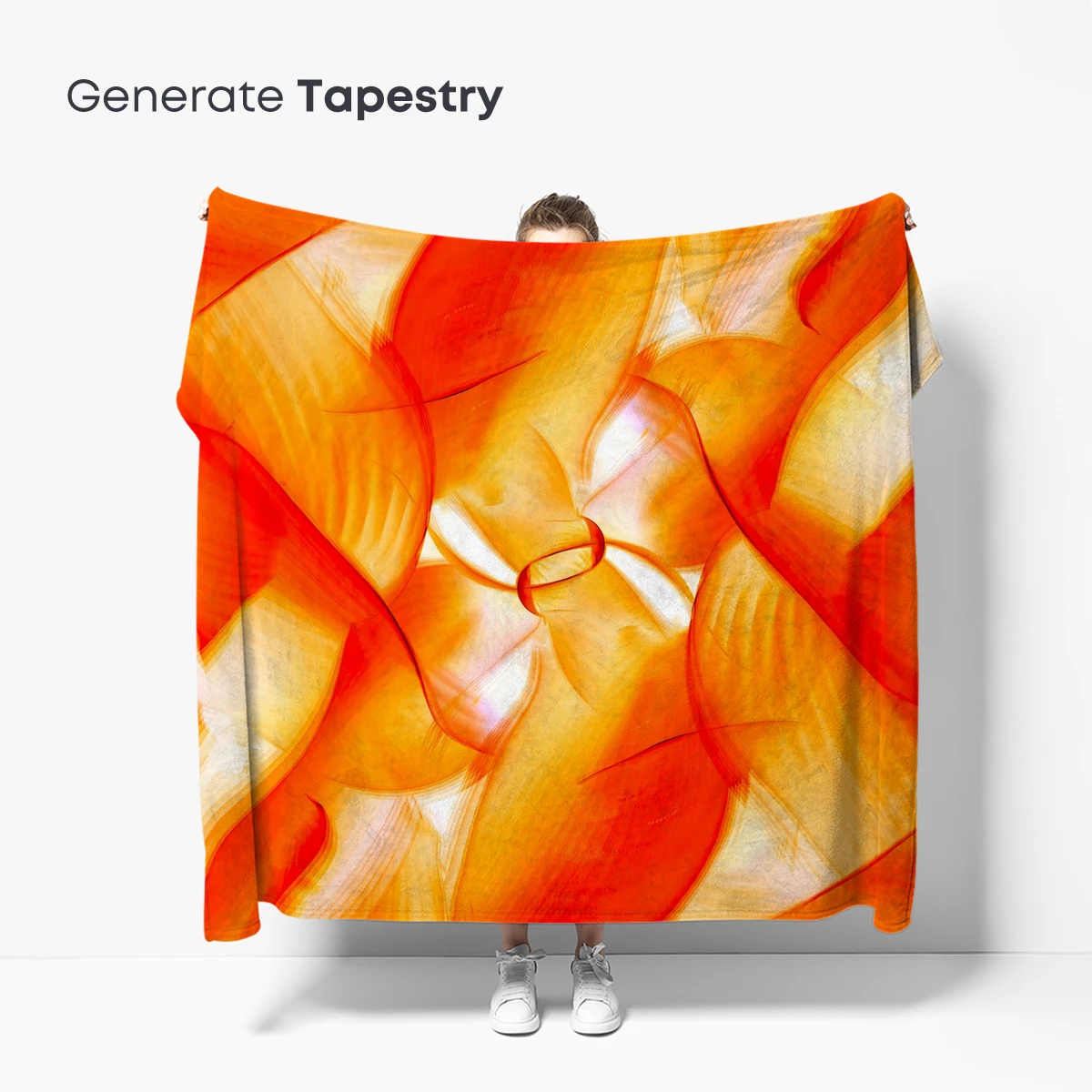 Fiery Petal Symphony: Abstract Floral Fusion - Image 5