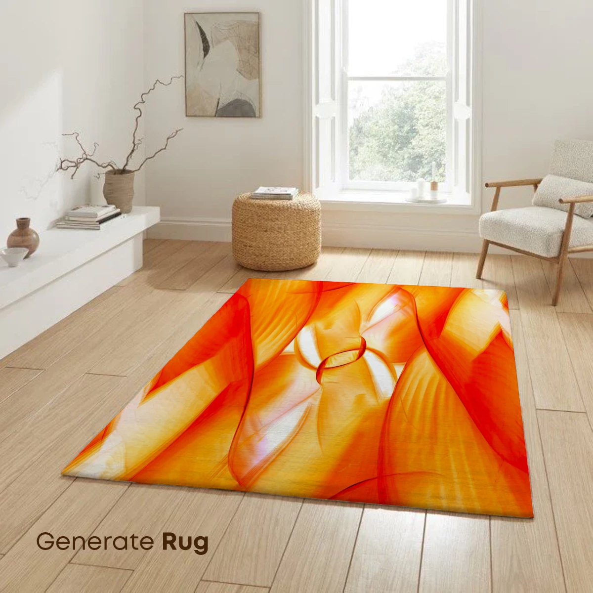 Fiery Petal Symphony: Abstract Floral Fusion - Image 6