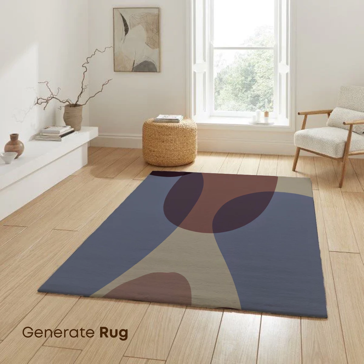 Abstract Fusion: Earthy Tones and Fluid Shapes - Image 6