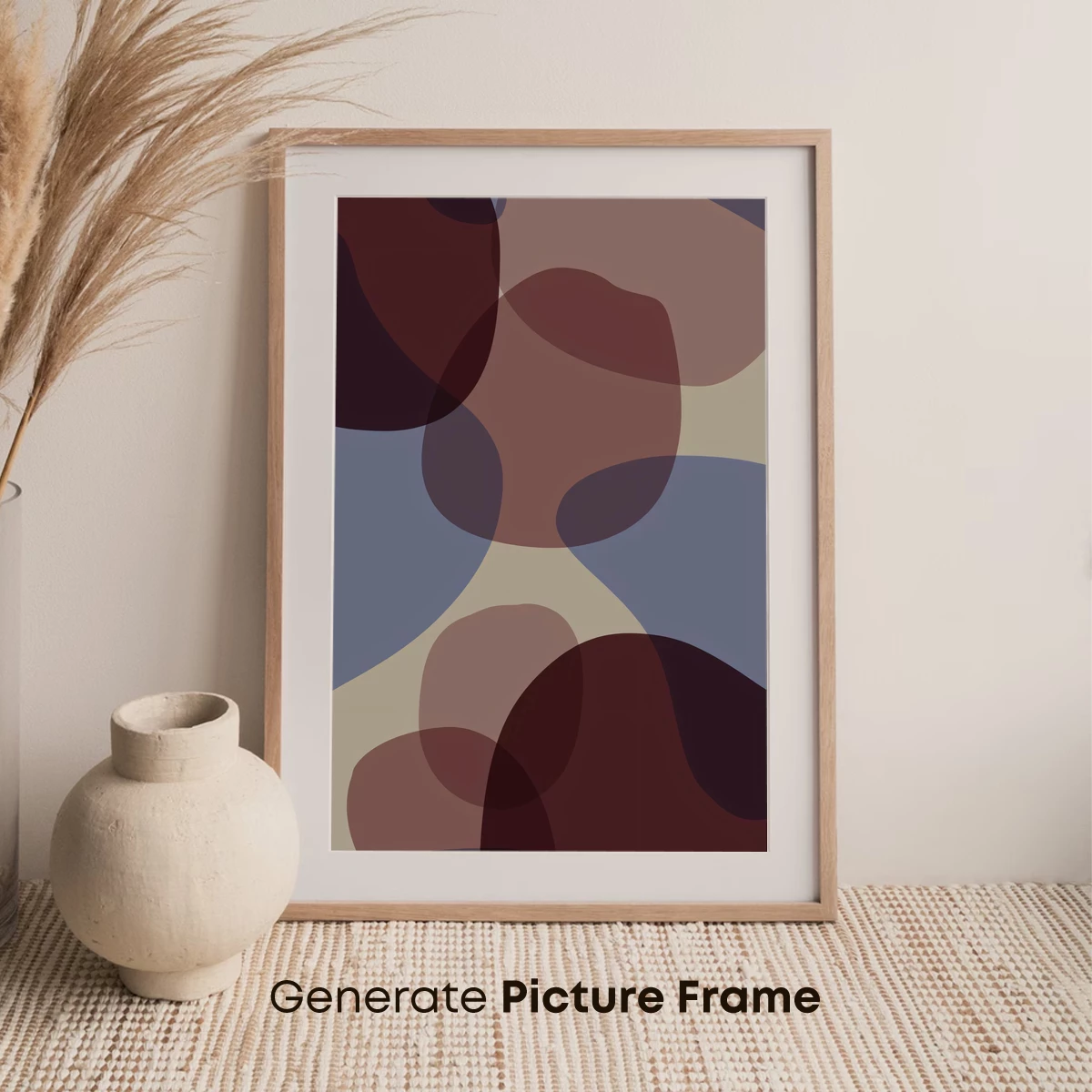 Abstract Fusion: Earthy Tones and Fluid Shapes - Image 7