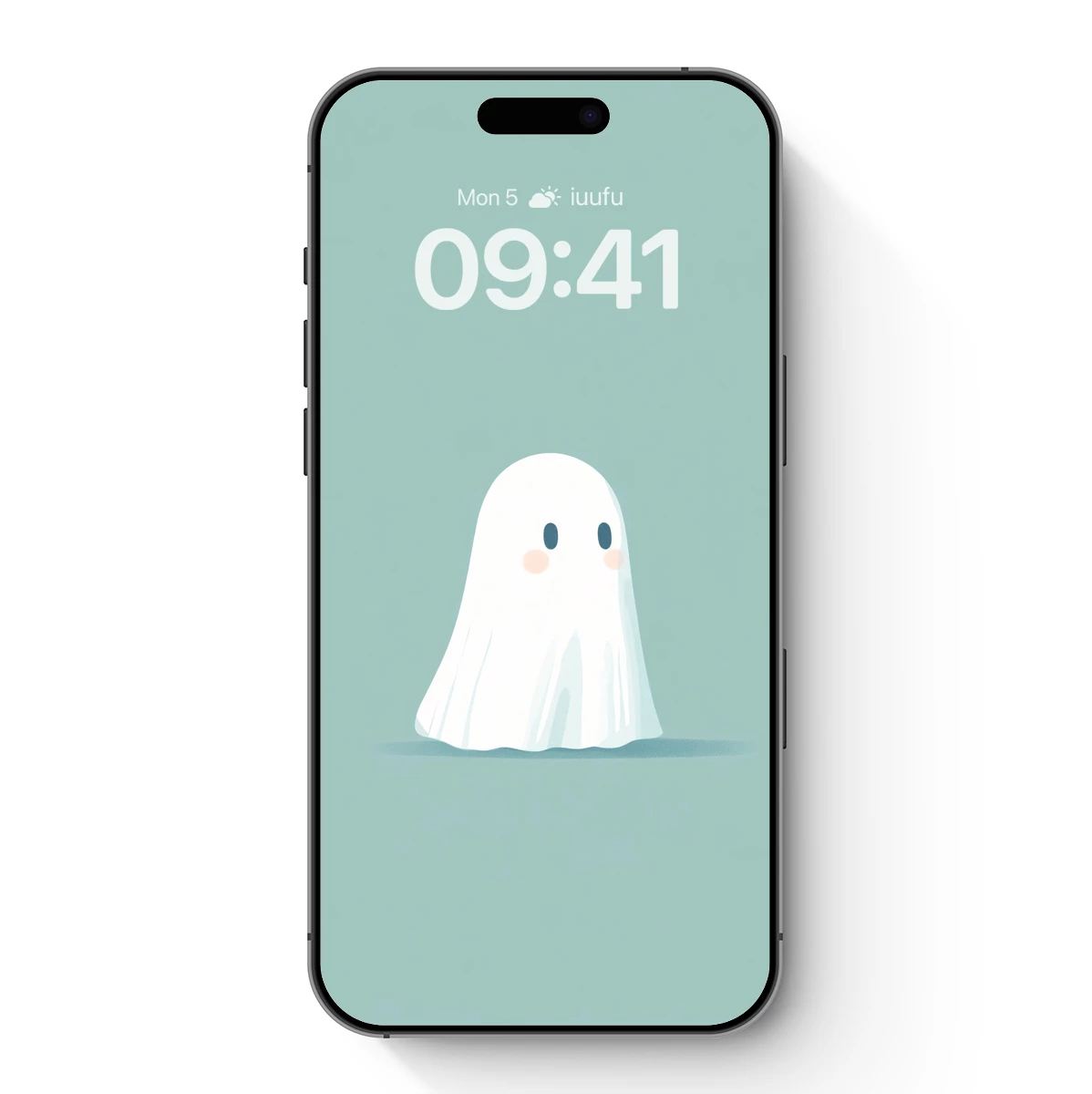 Cute Ghostly Spirit in Pastel Serenity