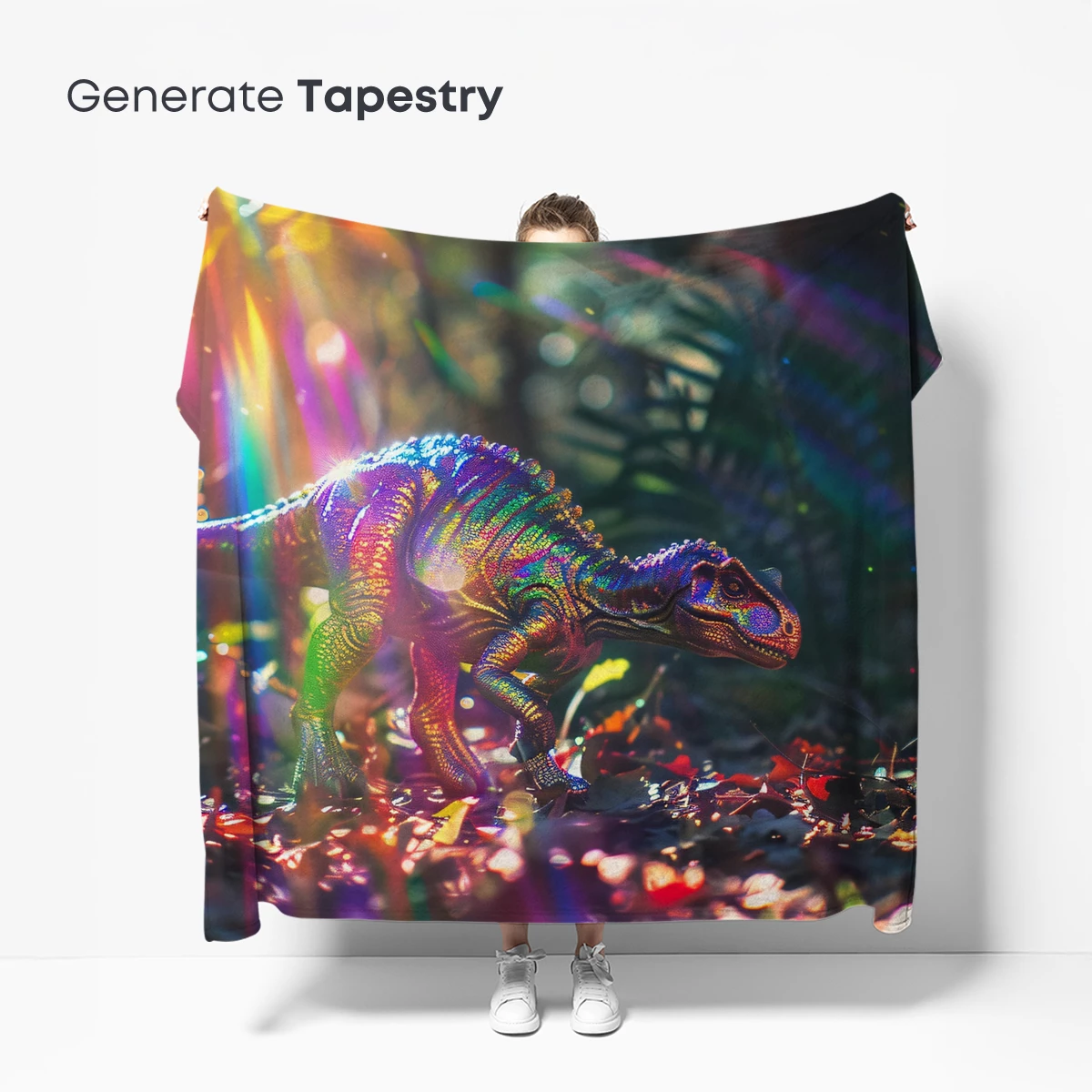 Iridescent Dinosaur in Enchanted Forest - Image 5