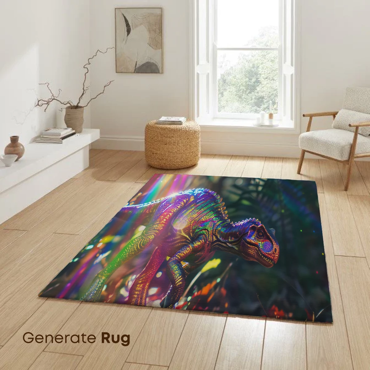 Iridescent Dinosaur in Enchanted Forest - Image 6