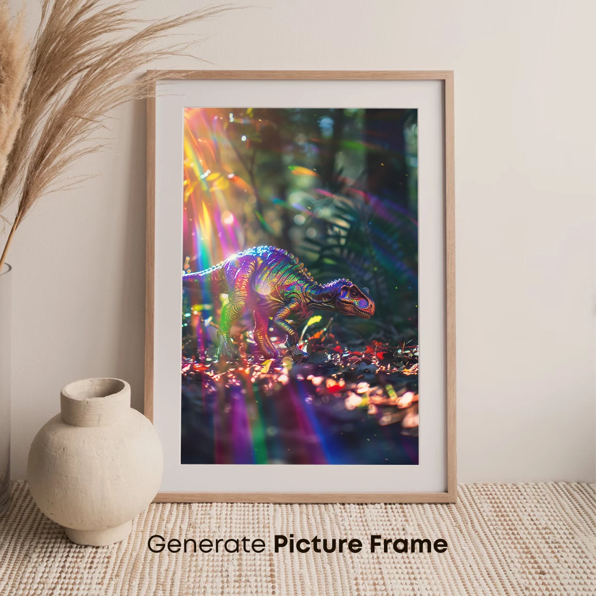 Iridescent Dinosaur in Enchanted Forest - Image 7