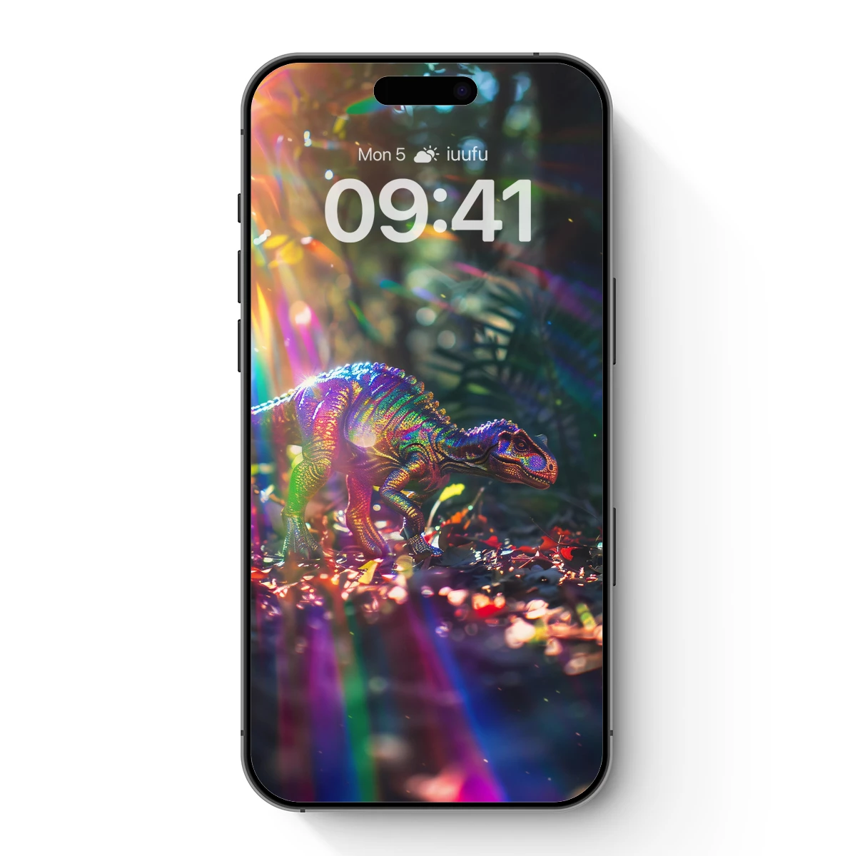 Iridescent Dinosaur in Enchanted Forest - Image 1