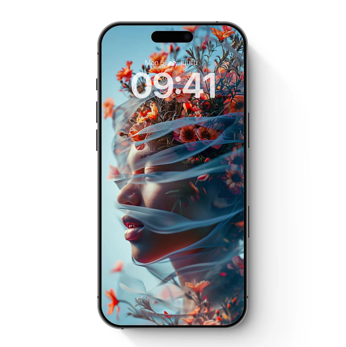 Floral Veil: Ethereal Fusion of Face and Flowers