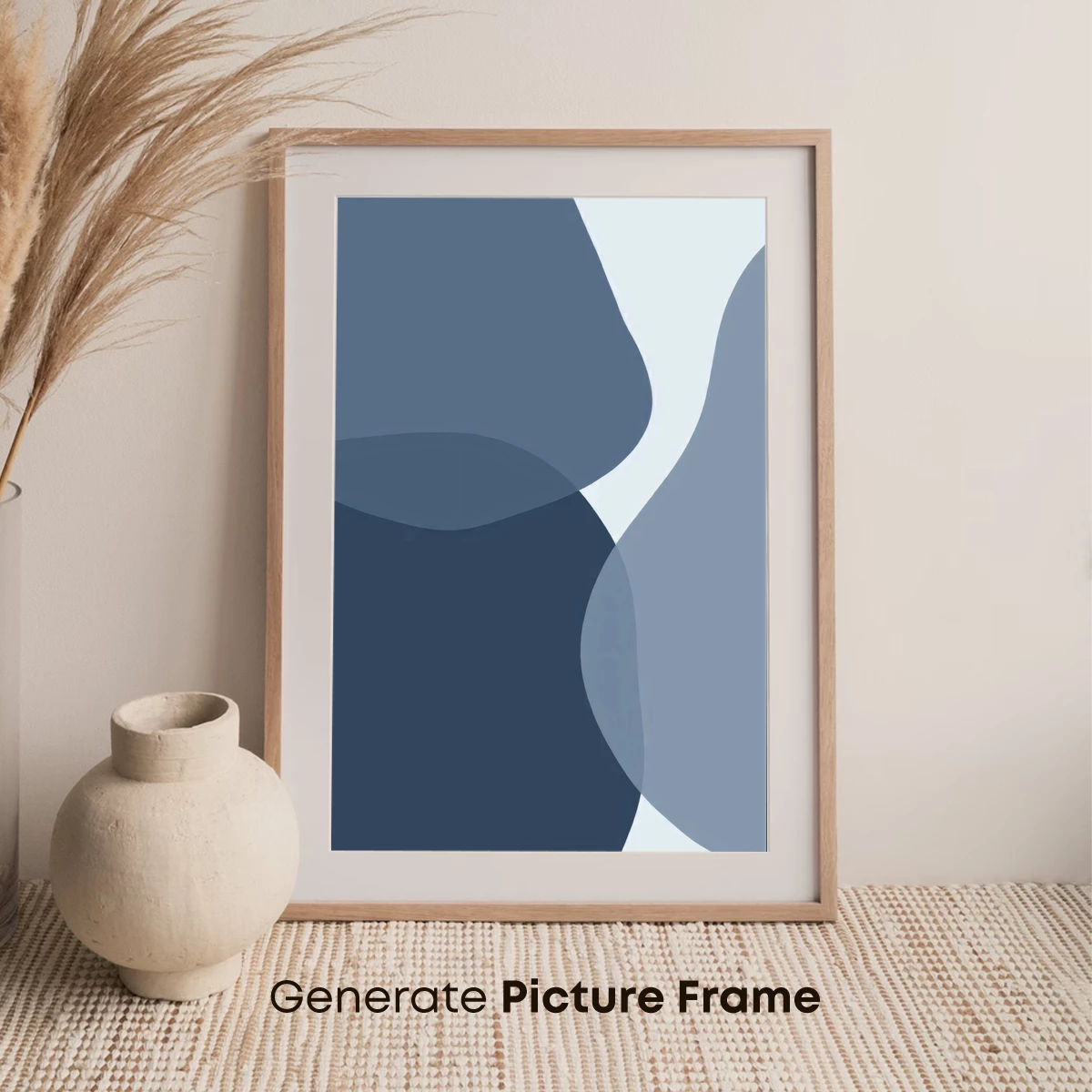 Abstract Harmony: Geometric Flow in Soft Blues - Image 7