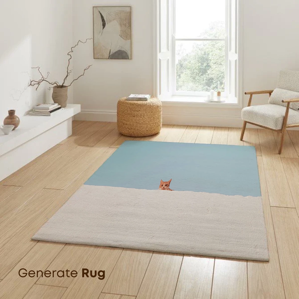 Curious Cat Peeking Over White Wall - Image 6