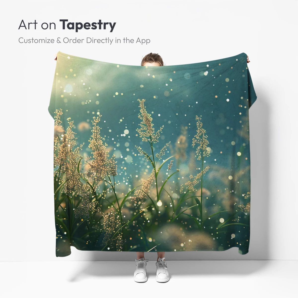 Enchanted Meadow Glow: Sunlit Grasses in Dreamy Harmony - Image 4