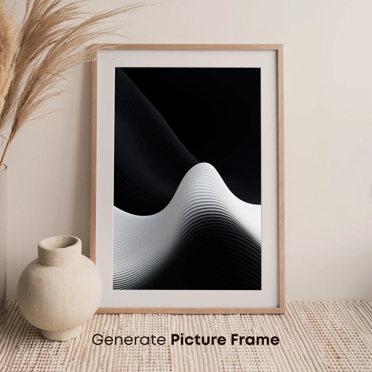 Elegant Monochrome Waves: A Study in Contrast and Flow - Image 7