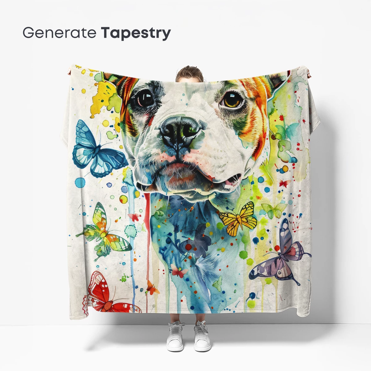 Butterfly Bulldog Watercolor Fusion - Image 5