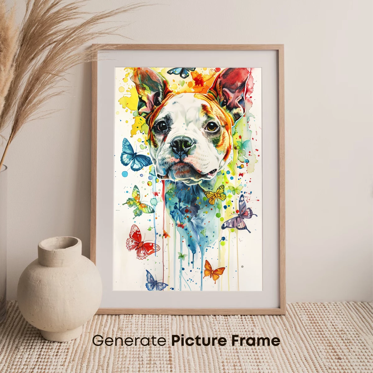 Butterfly Bulldog Watercolor Fusion - Image 7