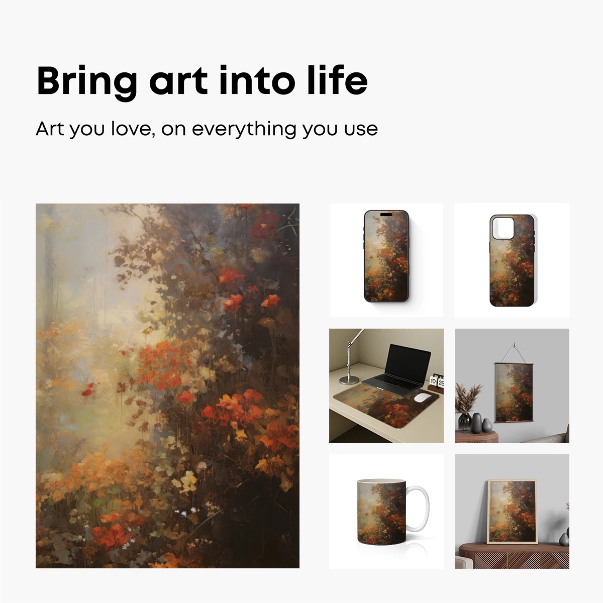 Autumnal Whisper: Impressionist Floral Symphony