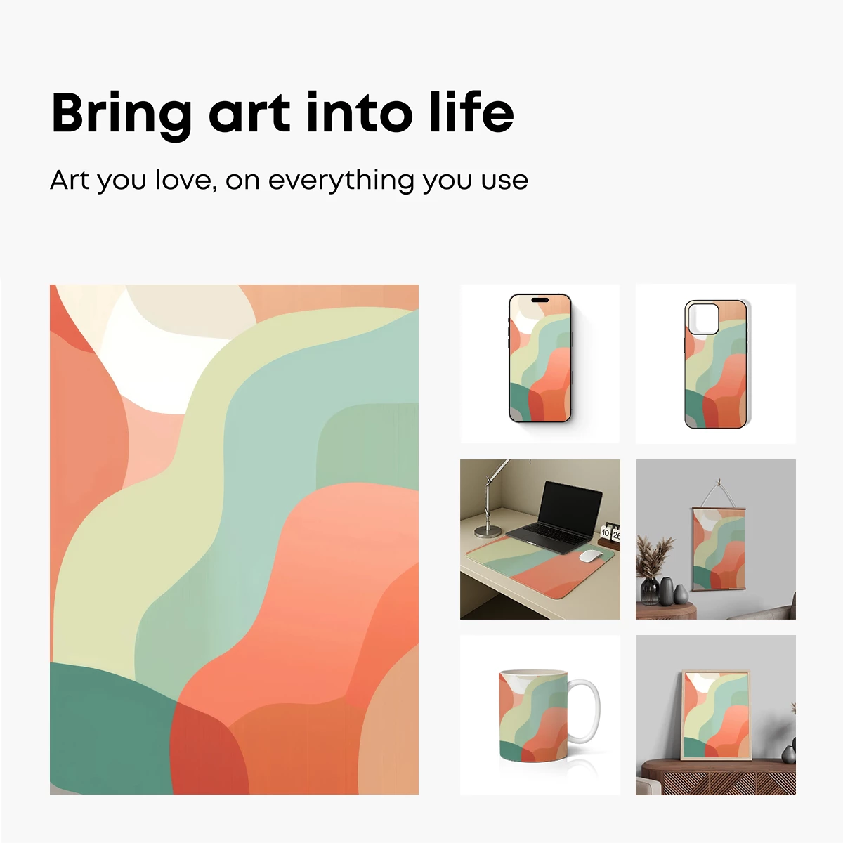 Abstract Fluid Fusion: Colorful Waves in Harmony - Image 2