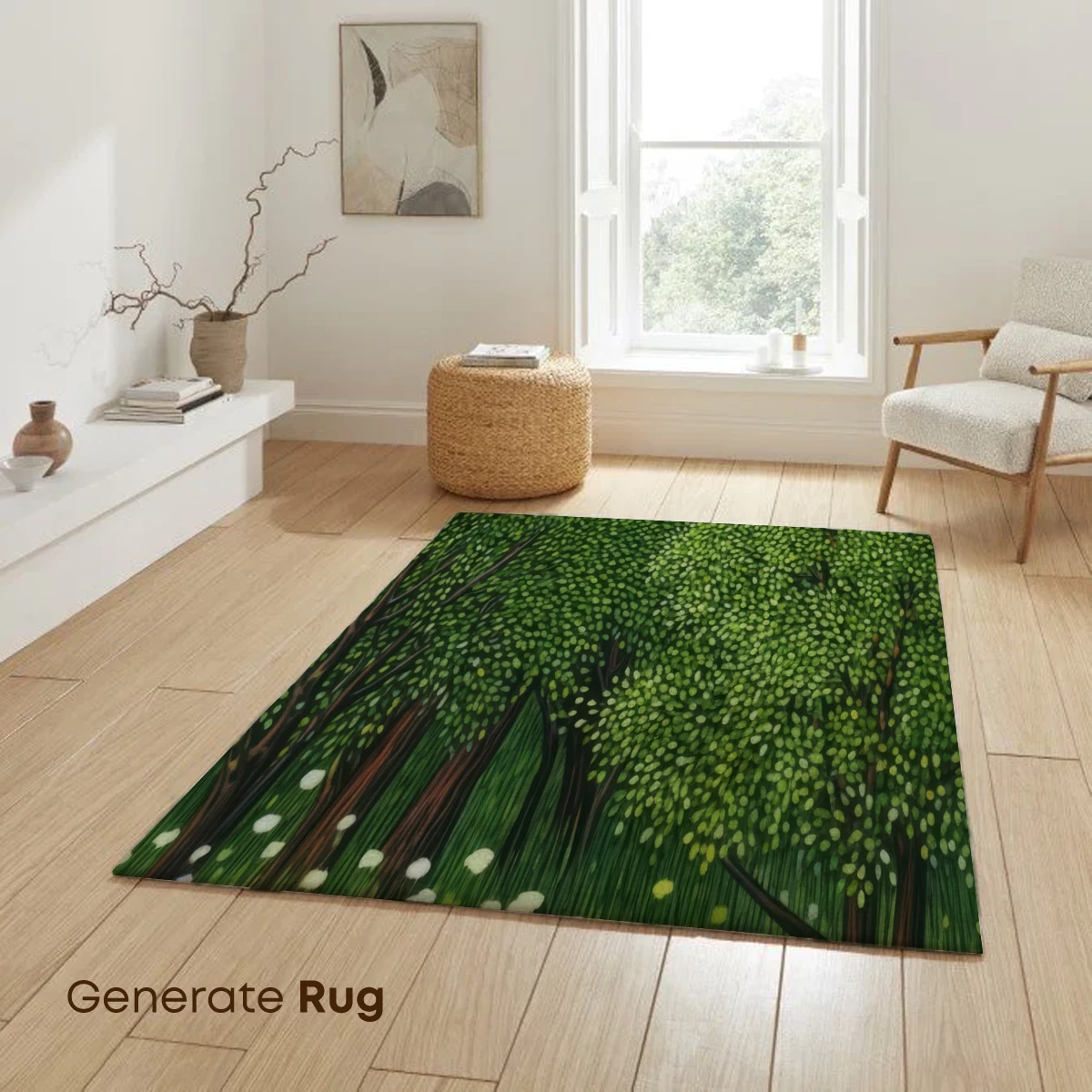 Dappled Grove: A Pointillist Forest Symphony - Image 6