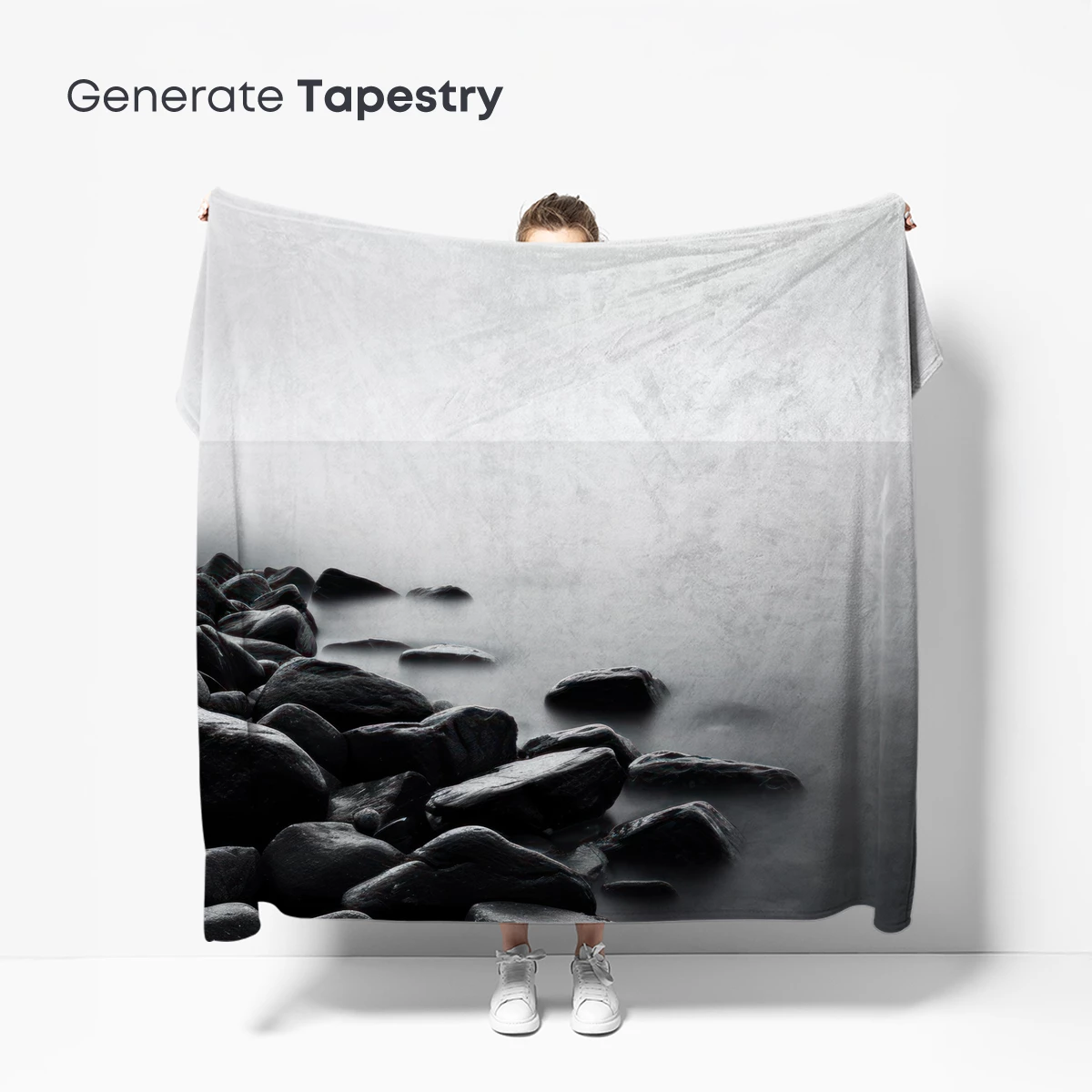 Eternal Shoreline: Misty Rocks and Calm Waters - Image 5