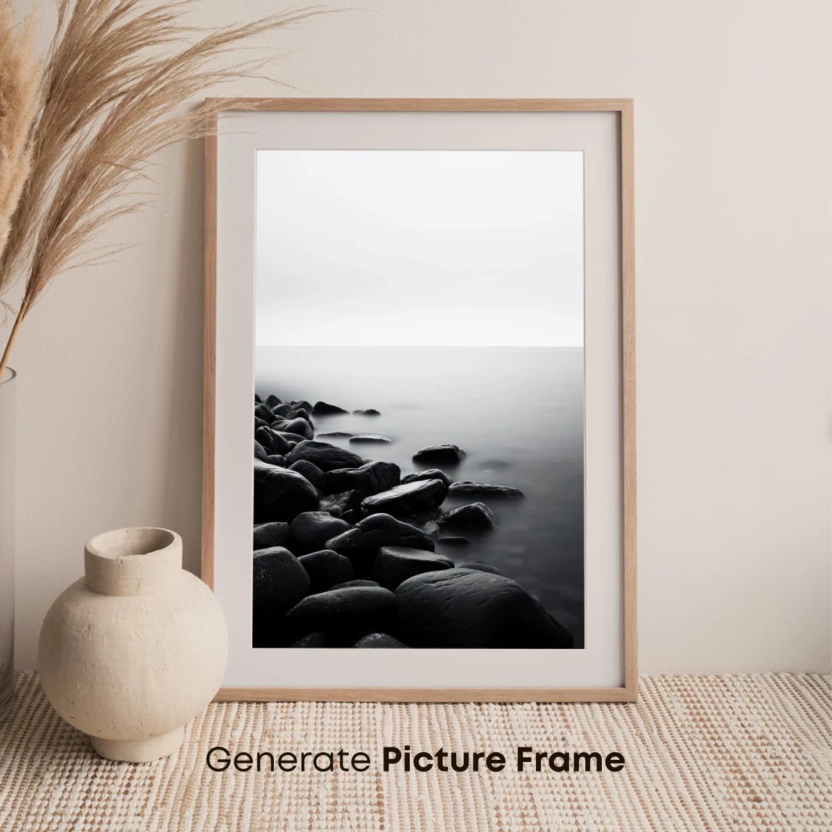 Eternal Shoreline: Misty Rocks and Calm Waters - Image 7