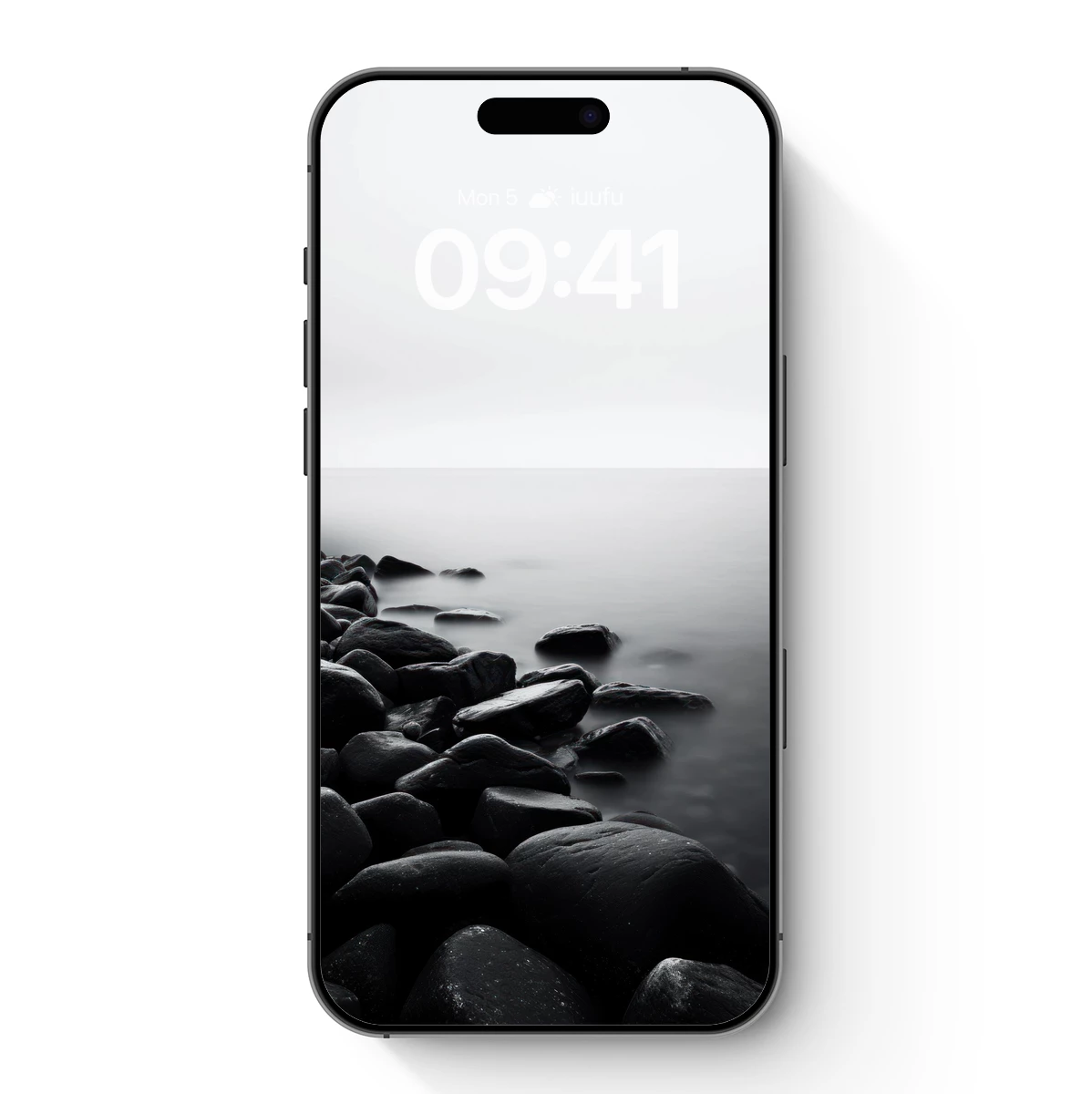 Eternal Shoreline: Misty Rocks and Calm Waters