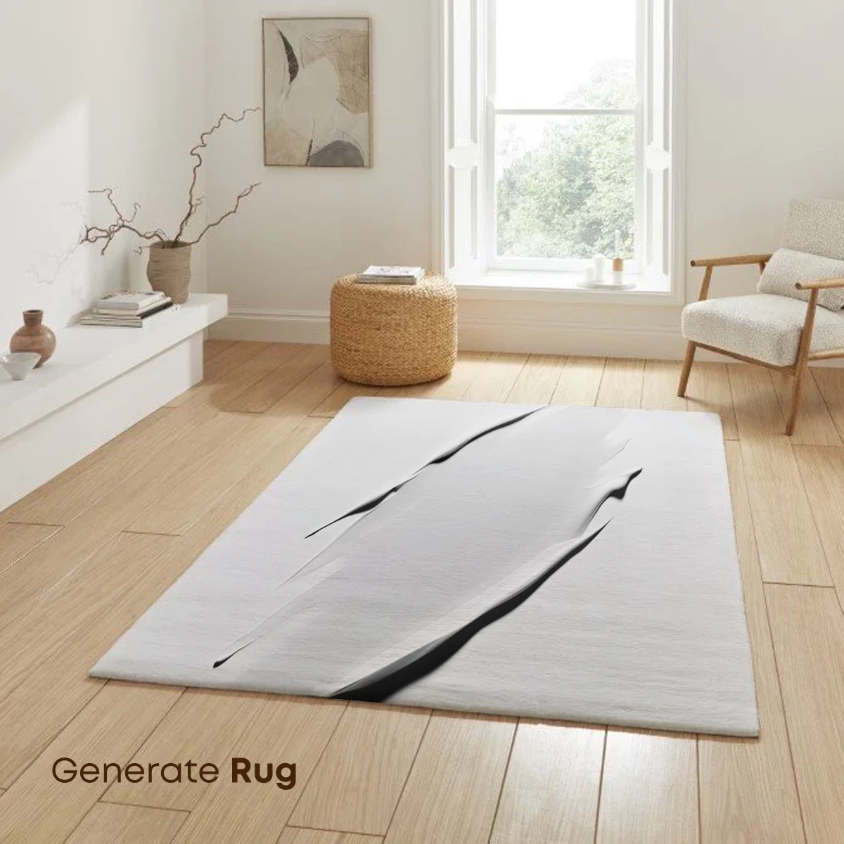 Elegant Swipe of White: Abstract Minimalism - Image 6