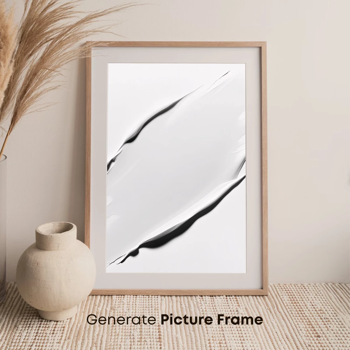 Elegant Swipe of White: Abstract Minimalism - Image 7
