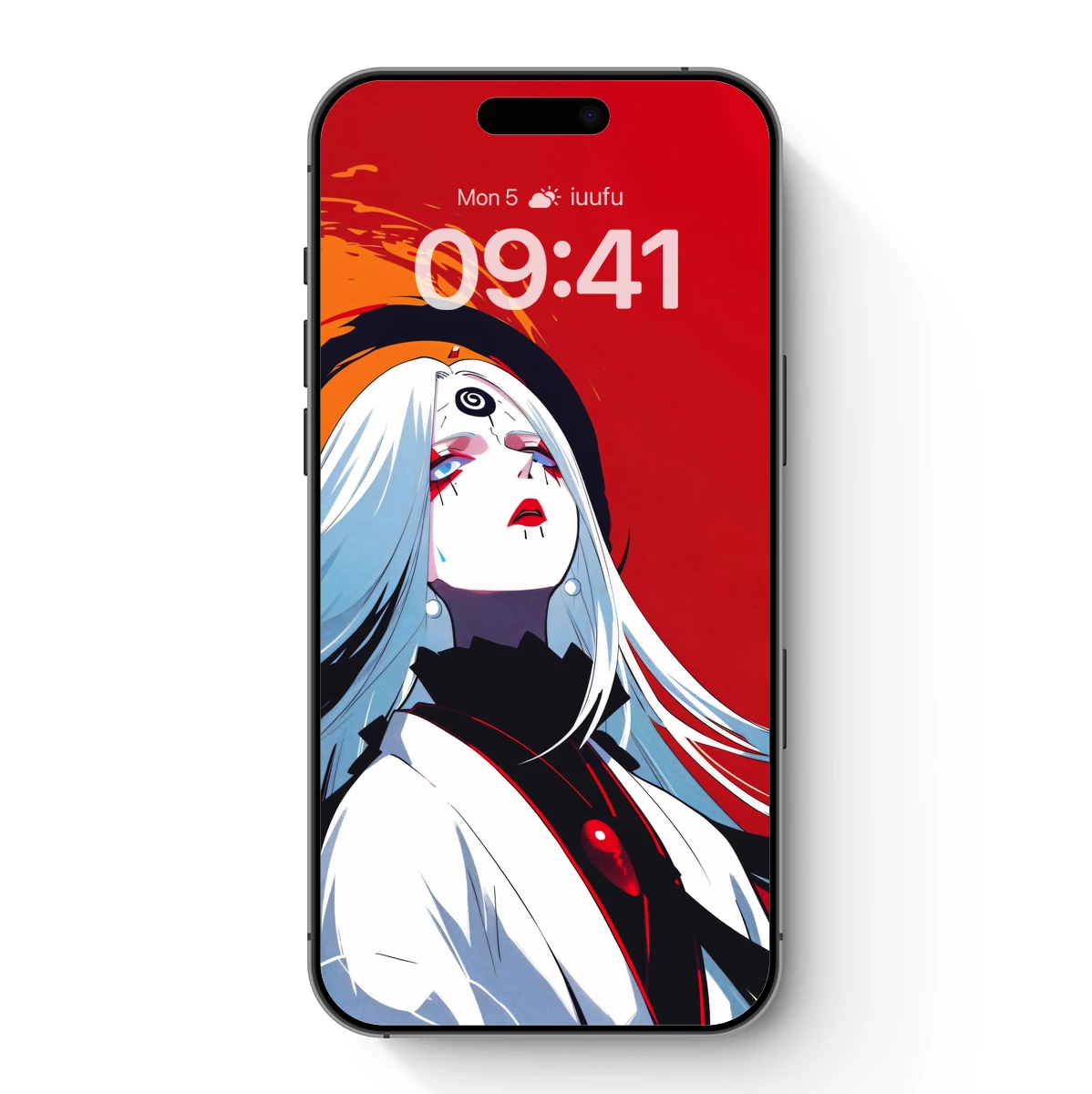 Ethereal Anime Muse with Crimson Aura