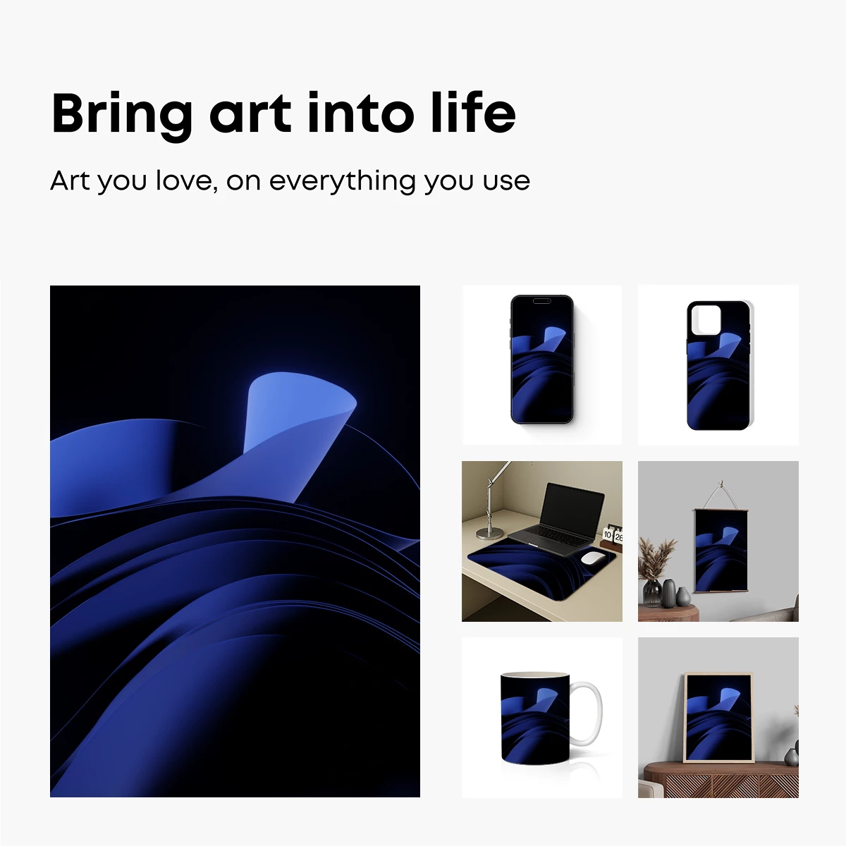 Ethereal Blue Waves: A Digital Odyssey